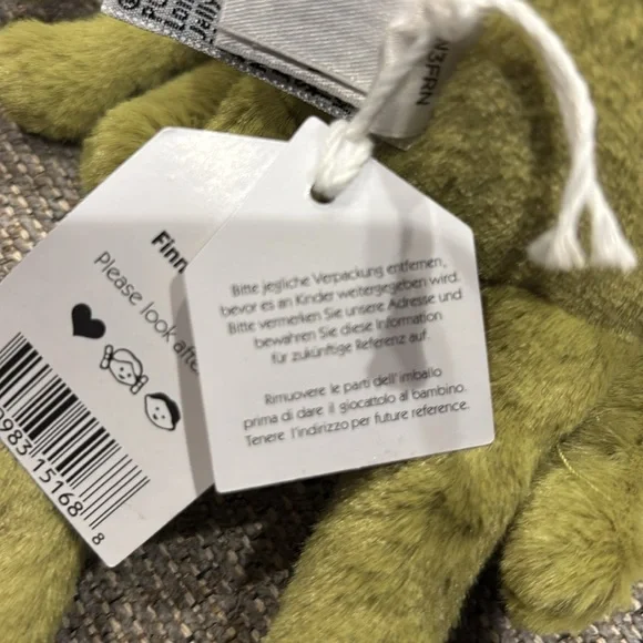 Jellycat Green and White Plush Frog Toy - Picture 8 of 14